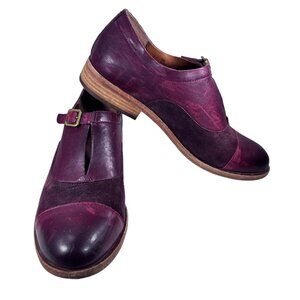 Kork Ease Handcrafted Leather Suede Oxford Shoes Womens 8M Niseda Slip On Red